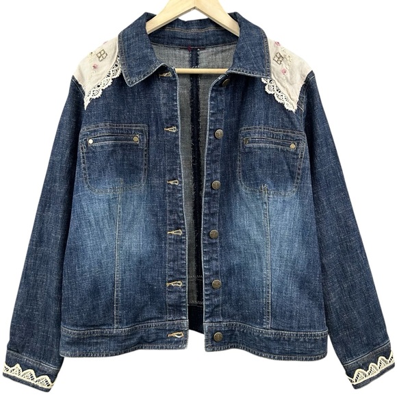 Upcycled Jackets & Blazers - Upcycled Jean Jacket Denver Hayes Size Large